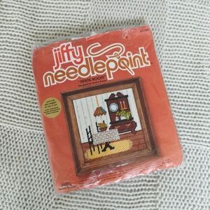 Jiffy needlepoint kit, 70s vintage, unused, "Dining Room"